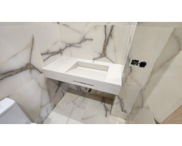 Vasque sur mesure qwartz corian dekto